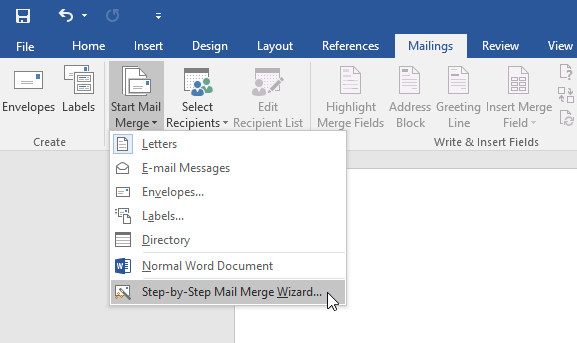 cannot send mail merge from word for mac